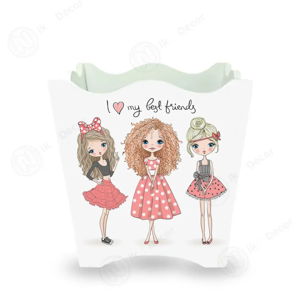 سطل زباله سه دختر زیبا