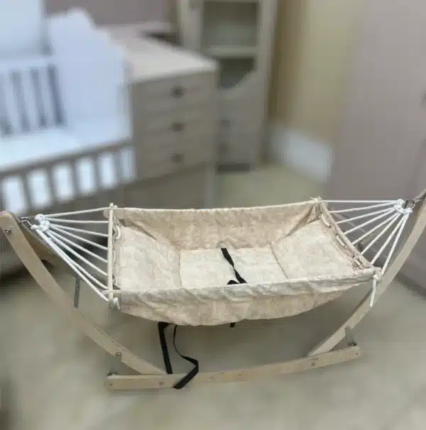 گهواره ی هشت طنابه( کلاسیک) آنتی کولیک و قابل حمل بهمراه ساک حمل گهواره ی هشت طنابه( کلاسیک)