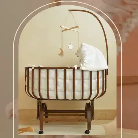 گهواره نوزاد چوبی مدل رویا