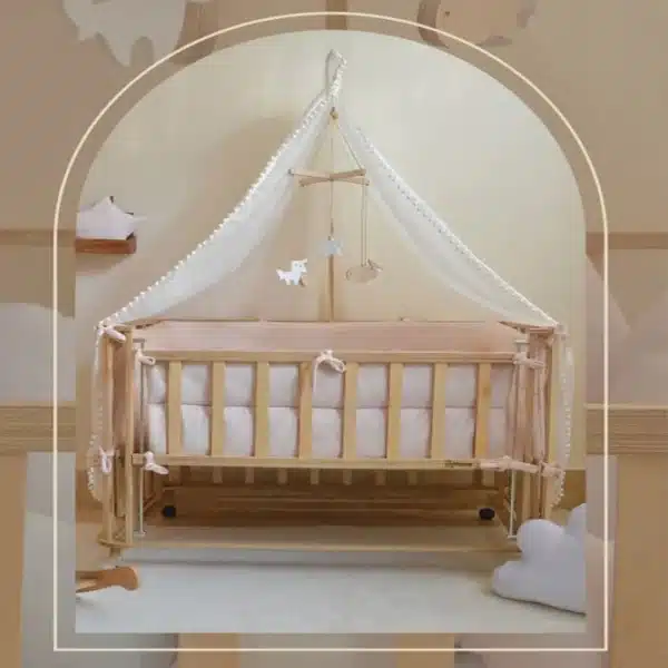 گهواره چوبی سیسمونی نوزاد مدل لاوین