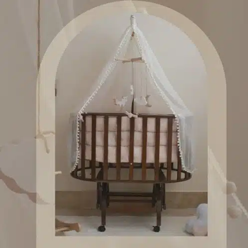 گهواره چوبی مدل مهوا
