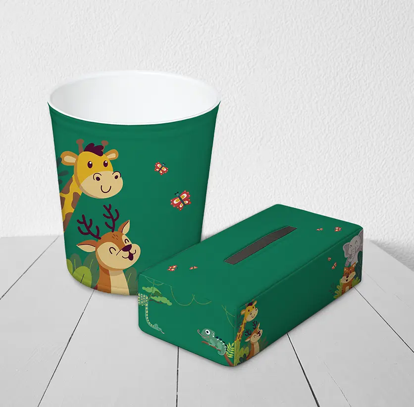 سطل زباله و جادستمال کودک